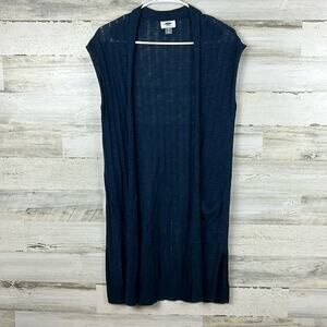 Old Navy Women's Sz xs Navy Blue Lightweight sleeveless cardigan